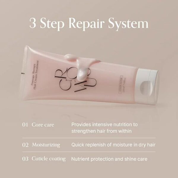 GROWUS - Damage Therapy Hair Cream Treatment (Tratamiento Capilar Para Reparar) - Imagen 3